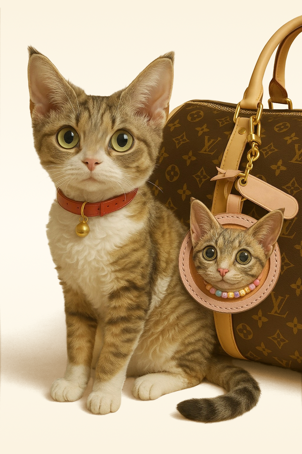 Custom Pet Portrait Leather Car Keychain